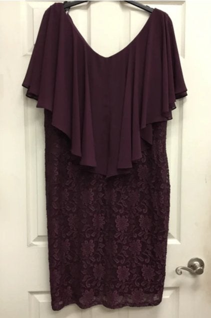 Joseph Ribkoff prachtig aubergine/kanten chique jurk mt M, Maat 38/40 (M), Overige kleuren, ., Joseph Ribkoff