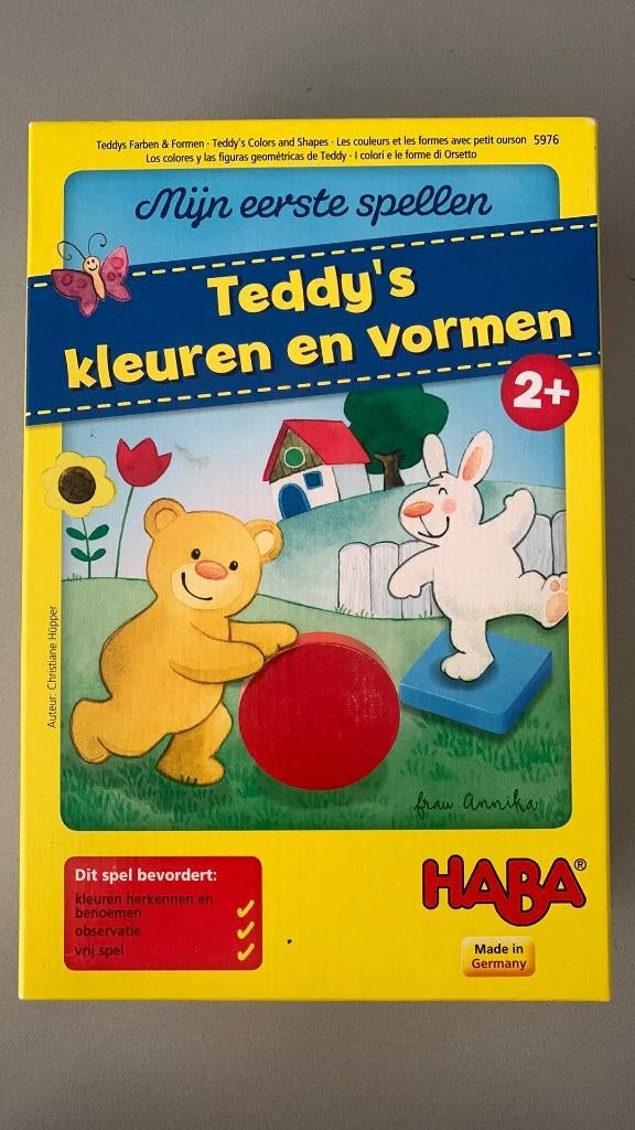 Spelletje Haba Kleuren  en Vormen, Ophalen of Verzenden, Zo goed als nieuw
