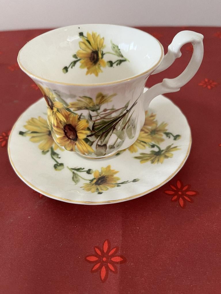 Kop en schotel Richmond Bone China  Engeland, Antiek en Kunst, Antiek | Servies los, Ophalen of Verzenden