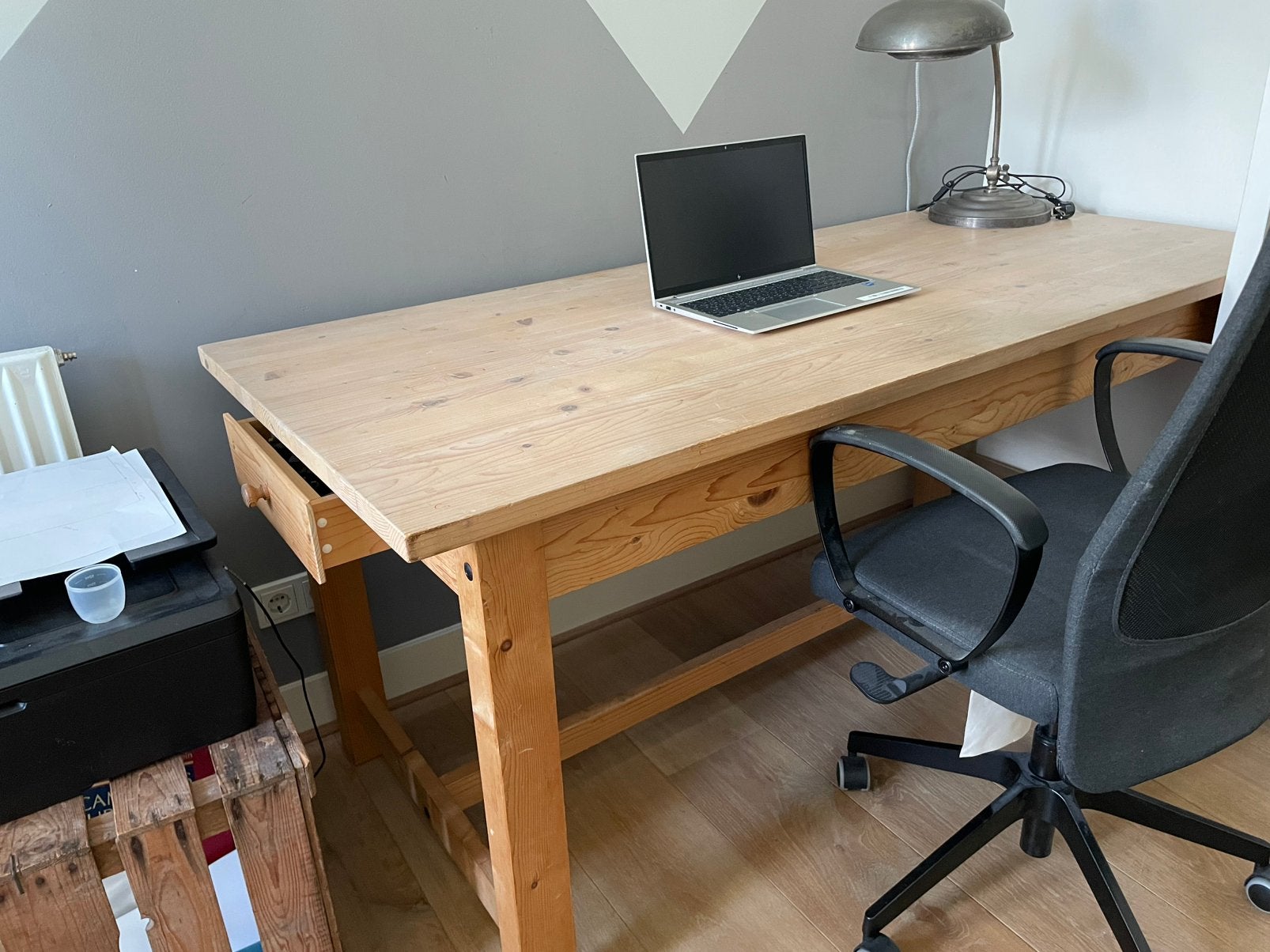 Licht grenen (eet)tafel/bureau, Ophalen, Gebruikt