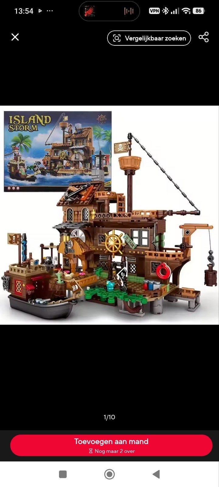 Island Storm Piratenschip Bouwset niet lego - Nieuw en Ongeo, Ophalen of Verzenden, Nieuw, Overige merken