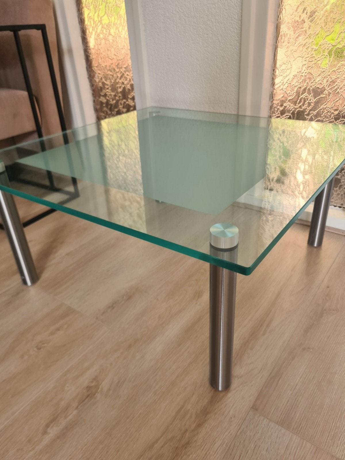 Een nette salontafel van glas - 70x32, Ophalen, 100 tot 150 cm, 50 tot 100 cm, Rechthoekig