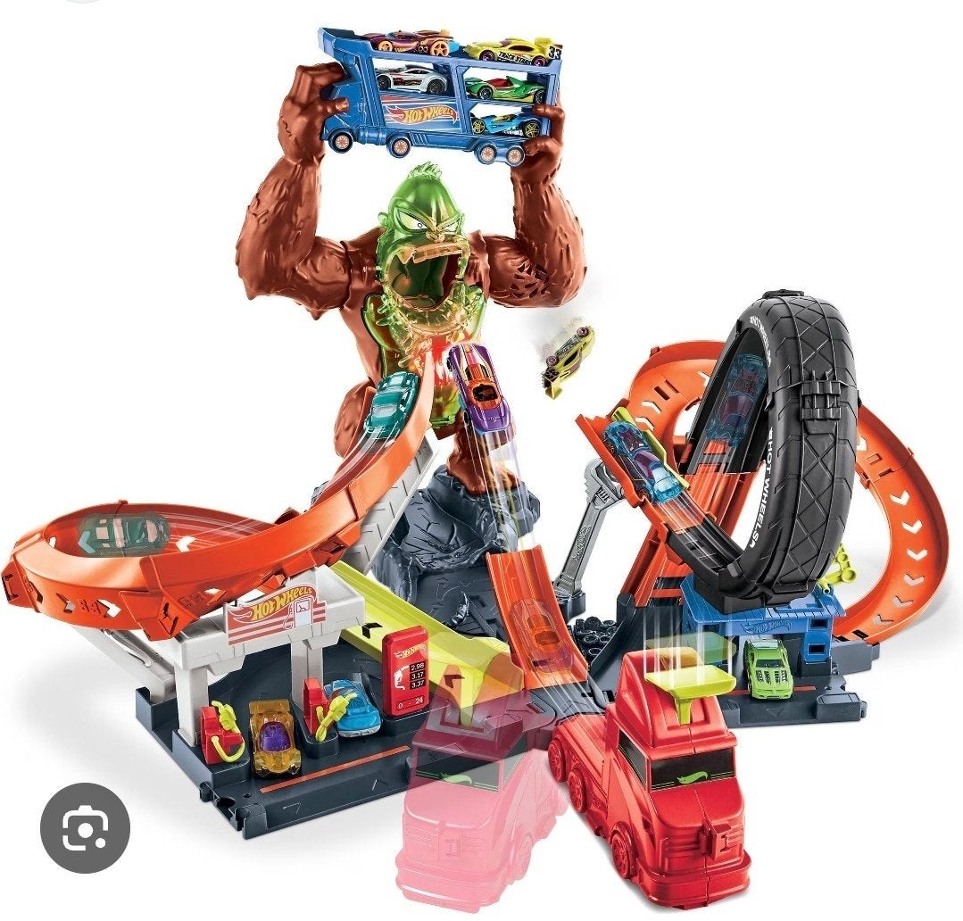 Hot Wheels Gorilla Attack Speelset met Auto's, Ophalen of Verzenden, Zo goed als nieuw