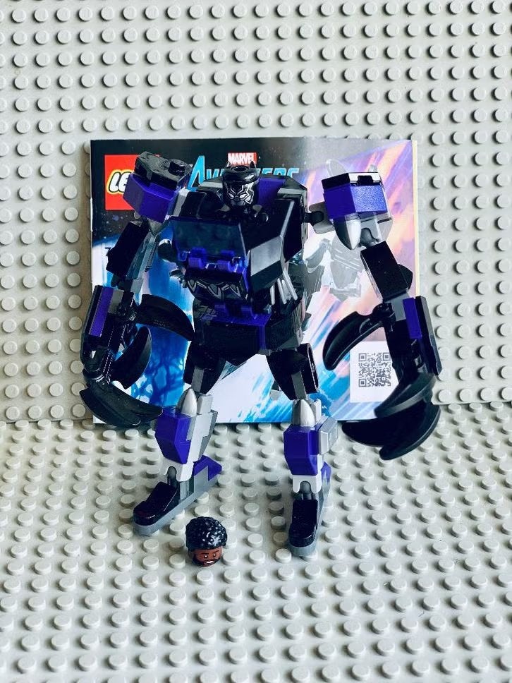 LEGO Super Heroes 76204 Black Panther Mech Armor, Compleet, Gebruikt, Marvel, Lego