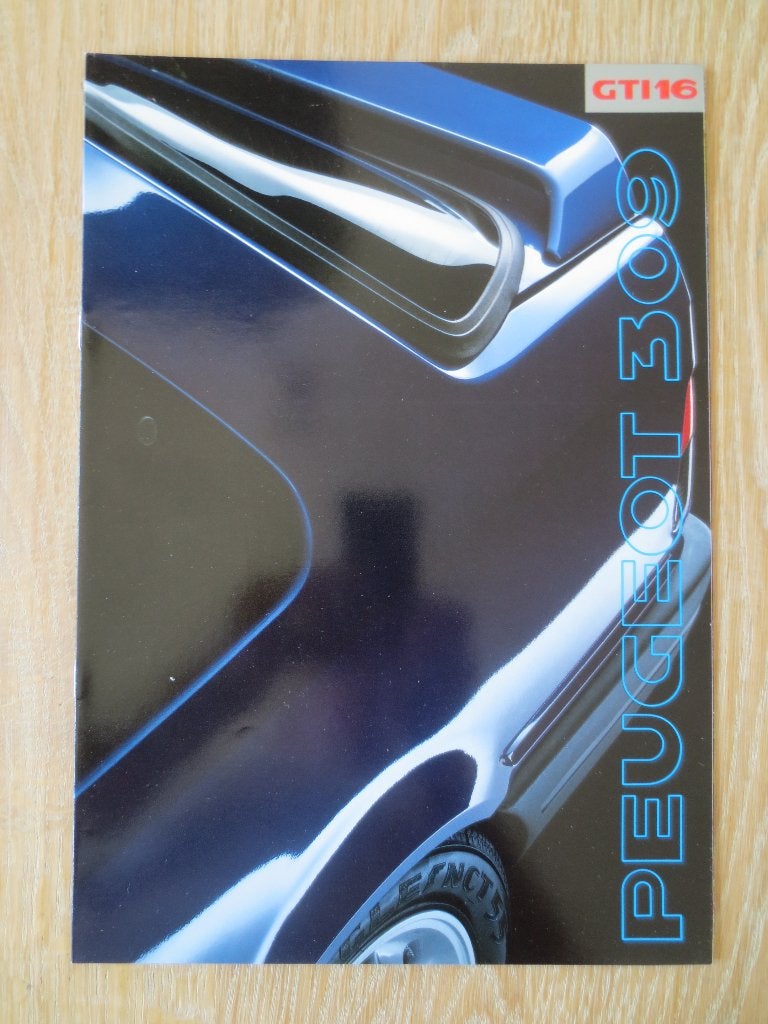 Autofolder Peugeot 309 GTI 16 met 3 & 4 luik folder uit 1990, Ophalen of Verzenden, Nieuw, Peugeot