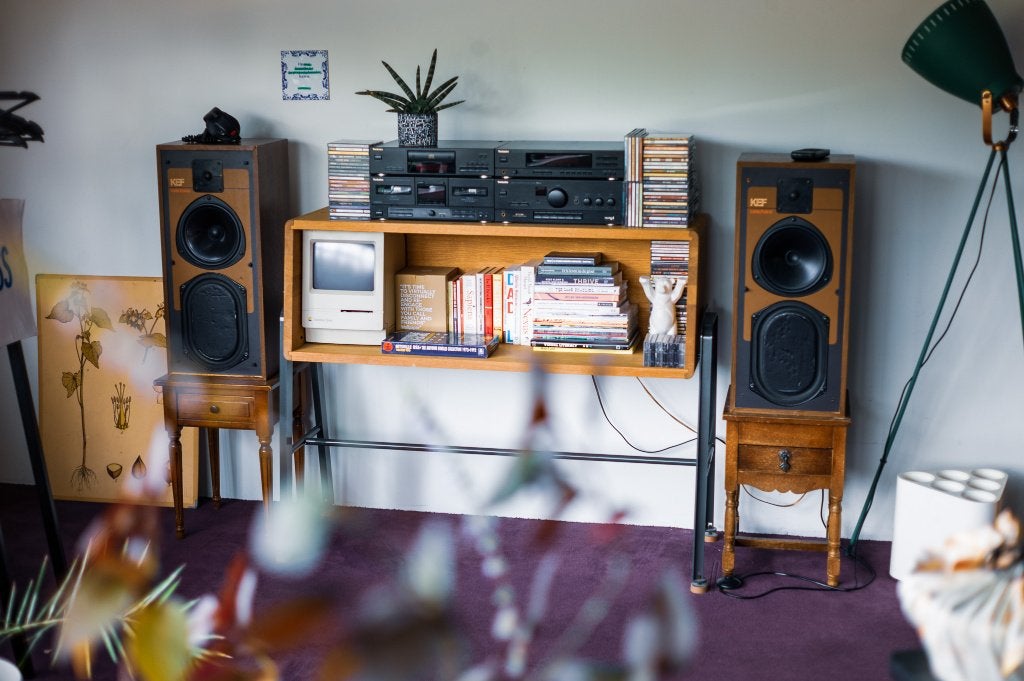 Hifi-installatie, meubel, KEF-speakers, Ophalen, Gebruikt
