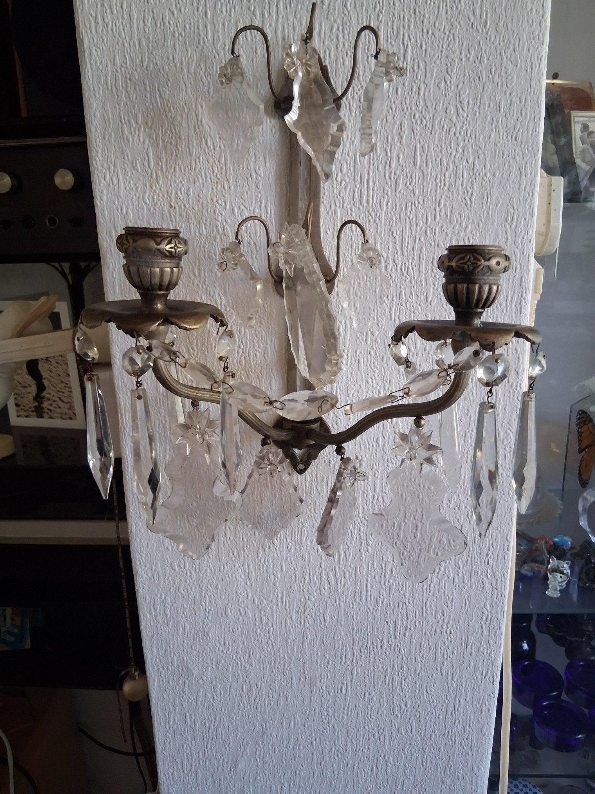 Kaarsenhouder antiek 2 x, Antiek en Kunst, Antiek | Kandelaars, Ophalen of Verzenden, Zilver