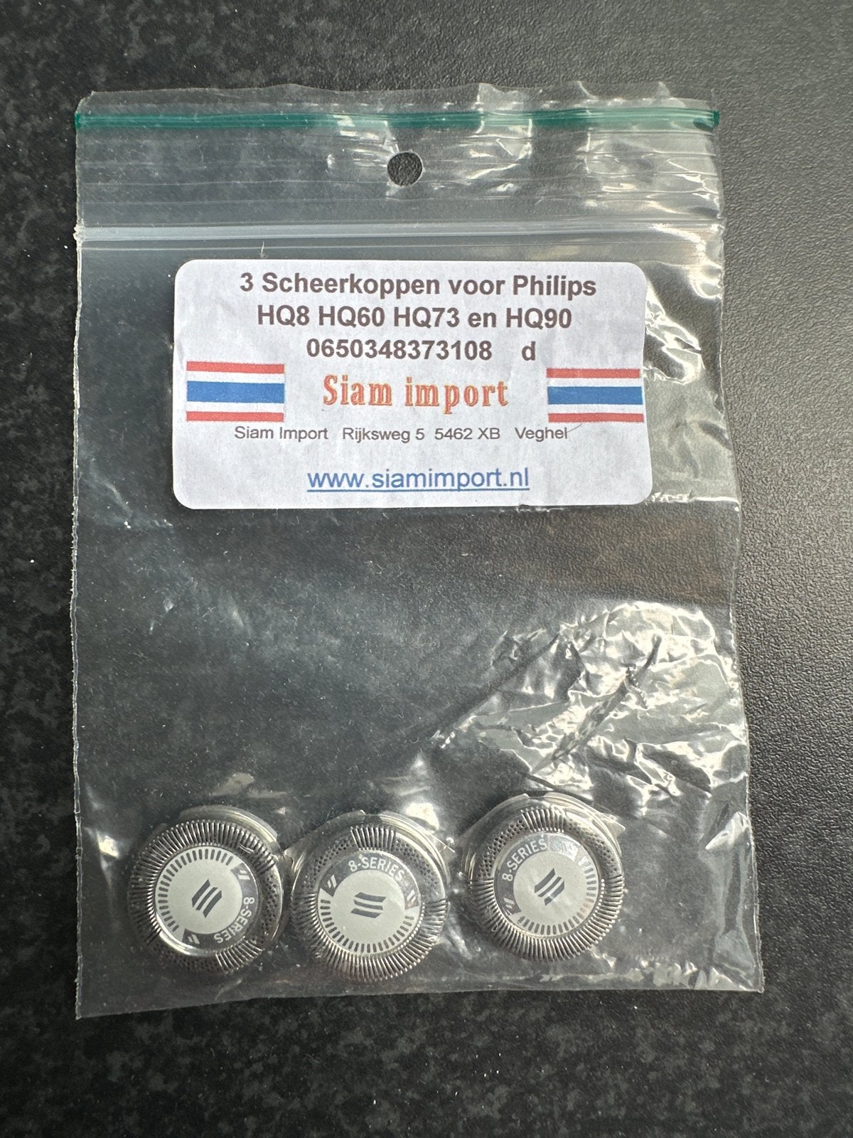 Philips Philishave Scheerkoppen HQ8 HQ60 HQ73 HQ90 (3 stuks), Ophalen of Verzenden, Nieuw, Scheren en Epileren