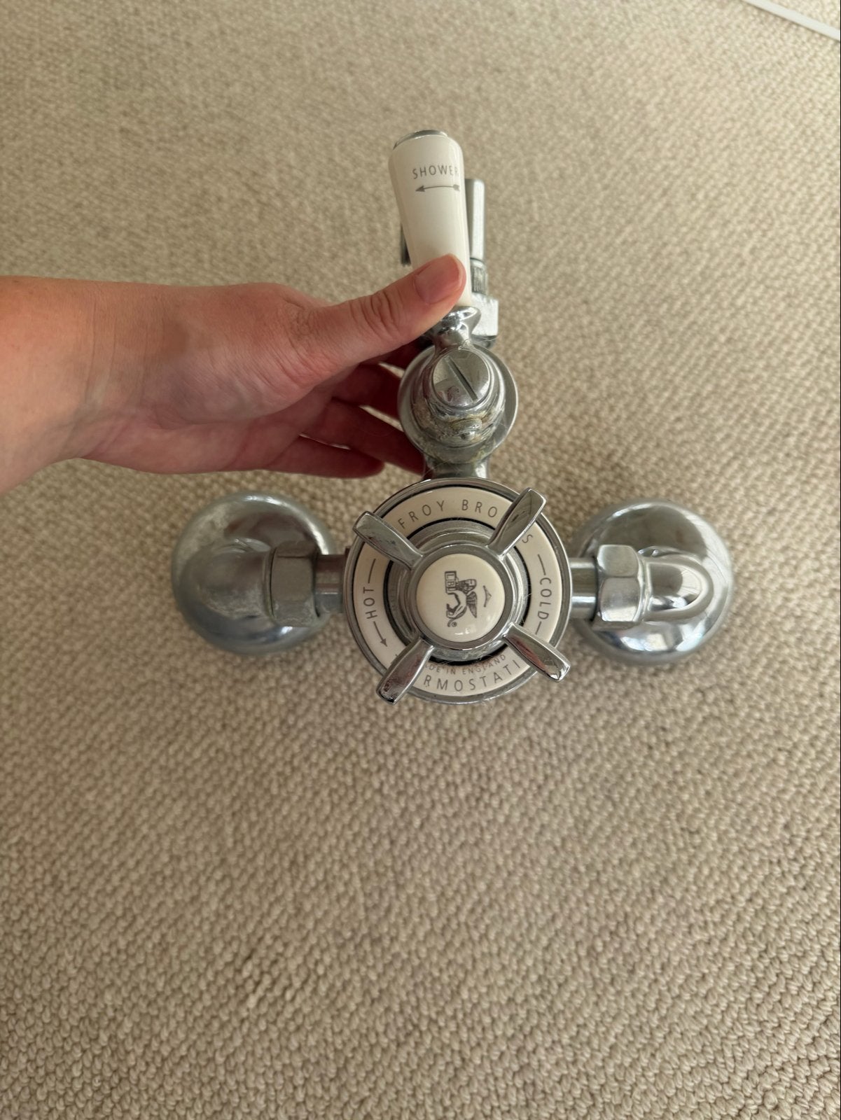 Lefroy Brooks thermostatische douchekraan Classic, Ophalen of Verzenden, Gebruikt, Chroom, Kraan