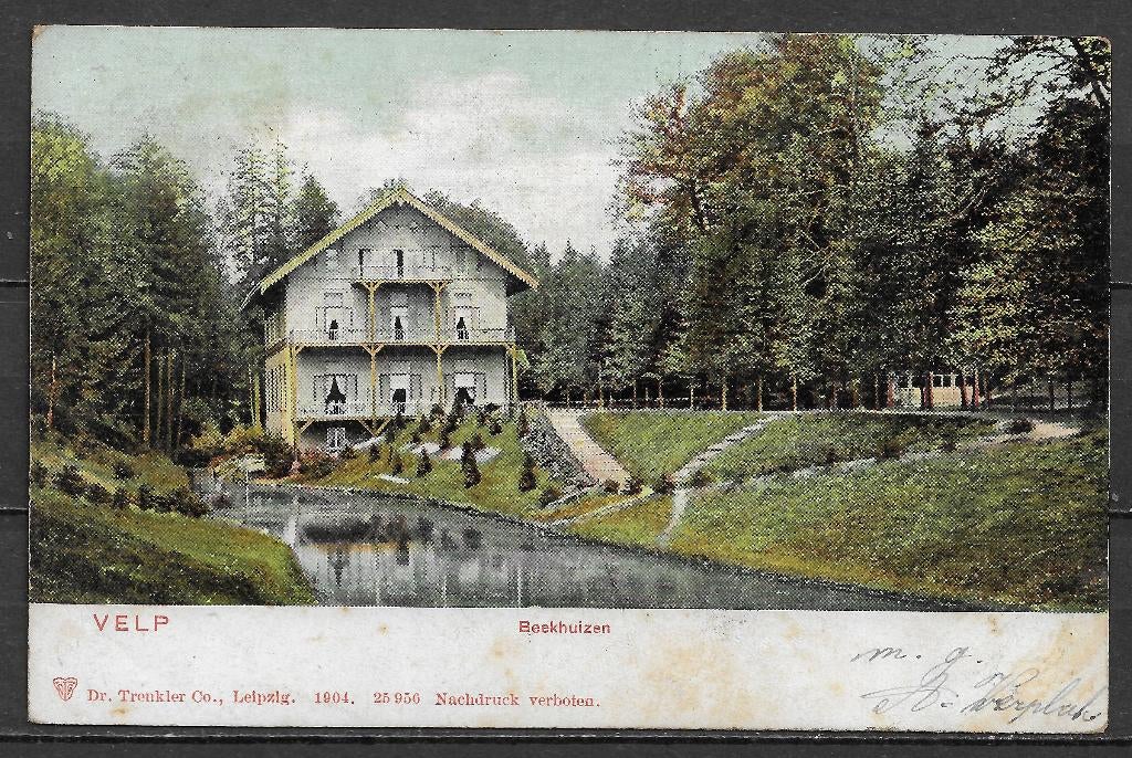 49. Velp Beekhuizen beschreven, Ophalen of Verzenden, 1920 tot 1940, Gelopen, Gelderland