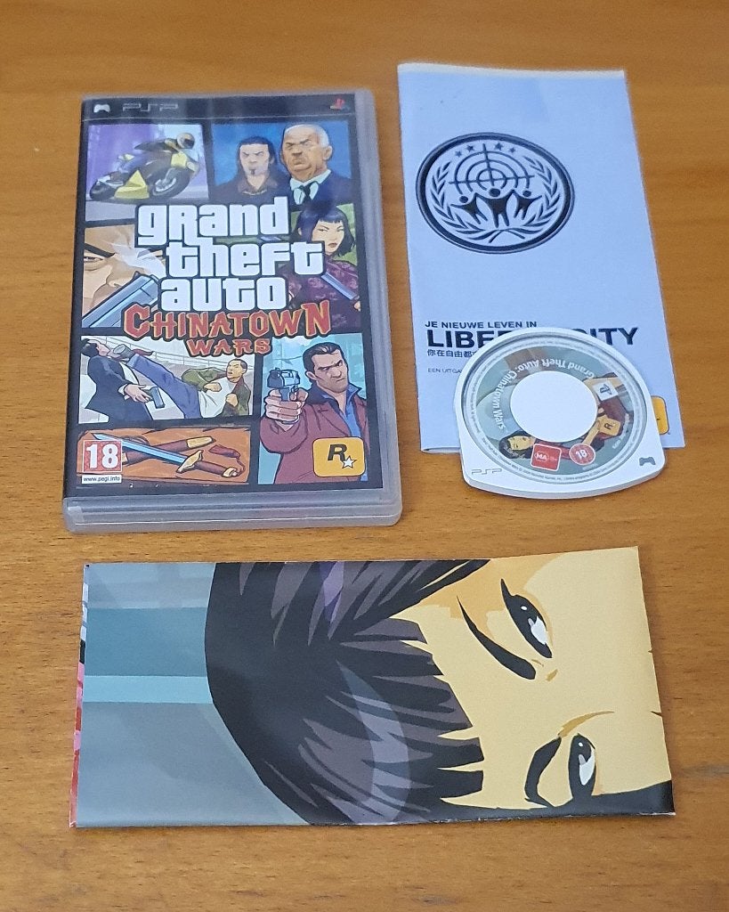 PSP | Grand Theft Auto Chinatown Wars met POSTER MAP, Spelcomputers en Games, Games | Sony PlayStation Portable, Avontuur en Actie