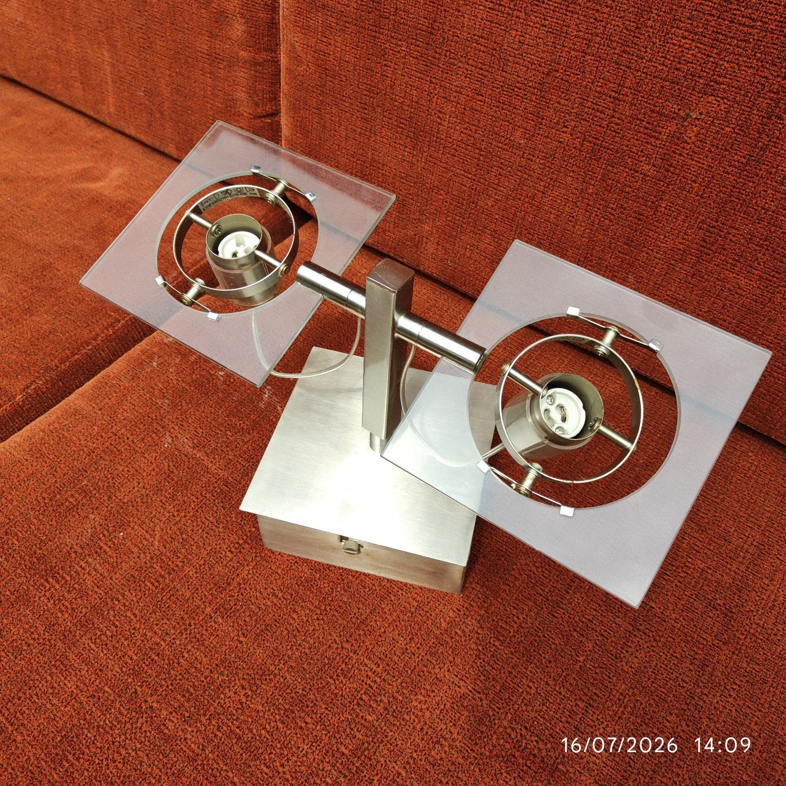 IKEA T0228 1x Plafondlamp - Modern en Stijlvol - 35 cm, Huis en Inrichting, Gebruikt, Overige fittingen, IKEA, Zilver