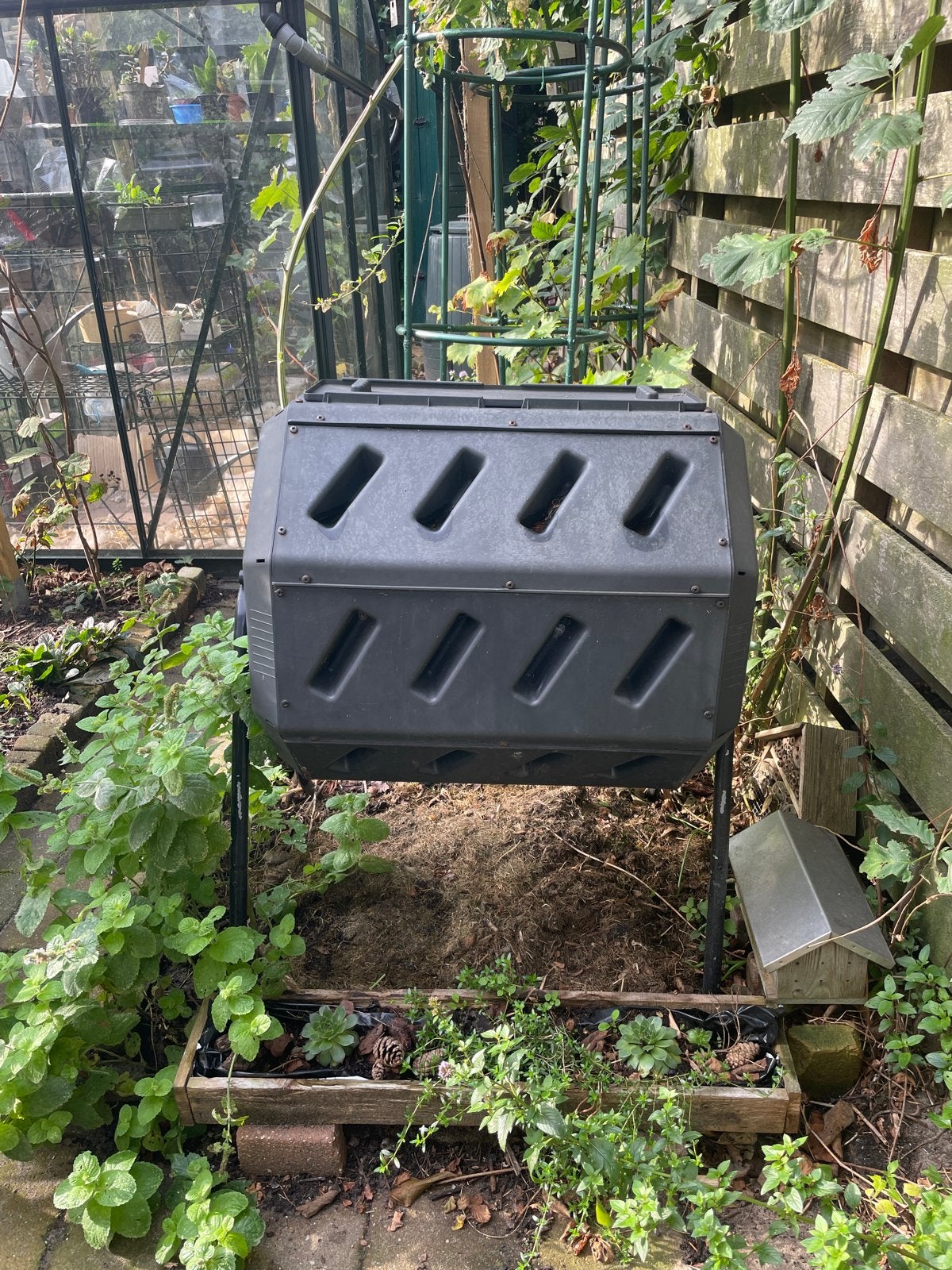 Compostvat / Compostton / Compostbak, zwart, Tuin en Terras, Ophalen, Gebruikt