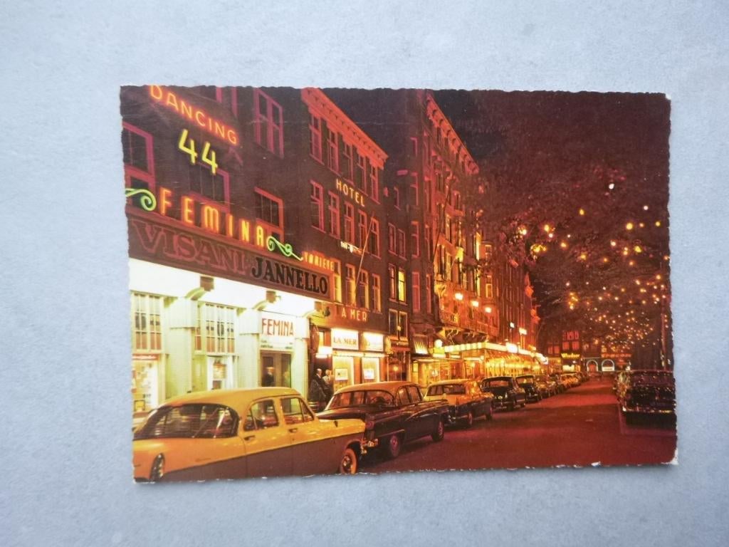Amsterdam, Rembrandtsplein/auto/dancing 44/hotel 1967, Verzenden, 1960 tot 1980, Gelopen, Noord-Holland