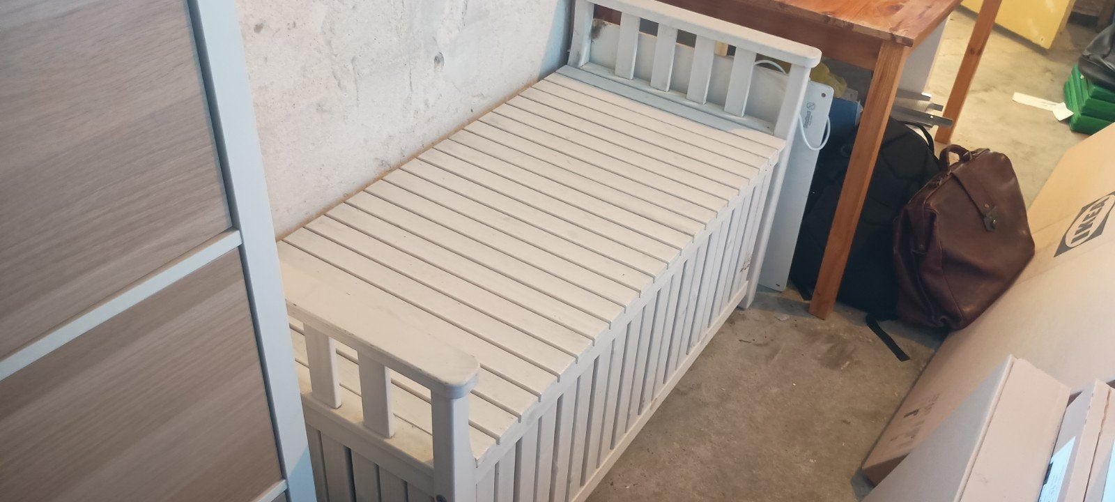 Ikea houten opbergbank - binnen en buiten te gebruiken, Ophalen, Bruin, Eén