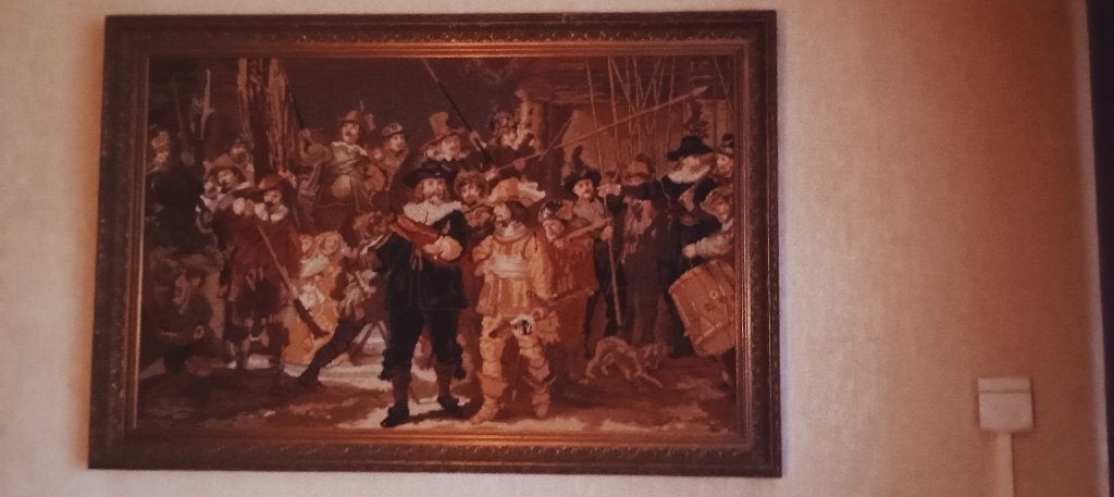 Nachtwacht geborduurd schilderij, Ophalen of Verzenden
