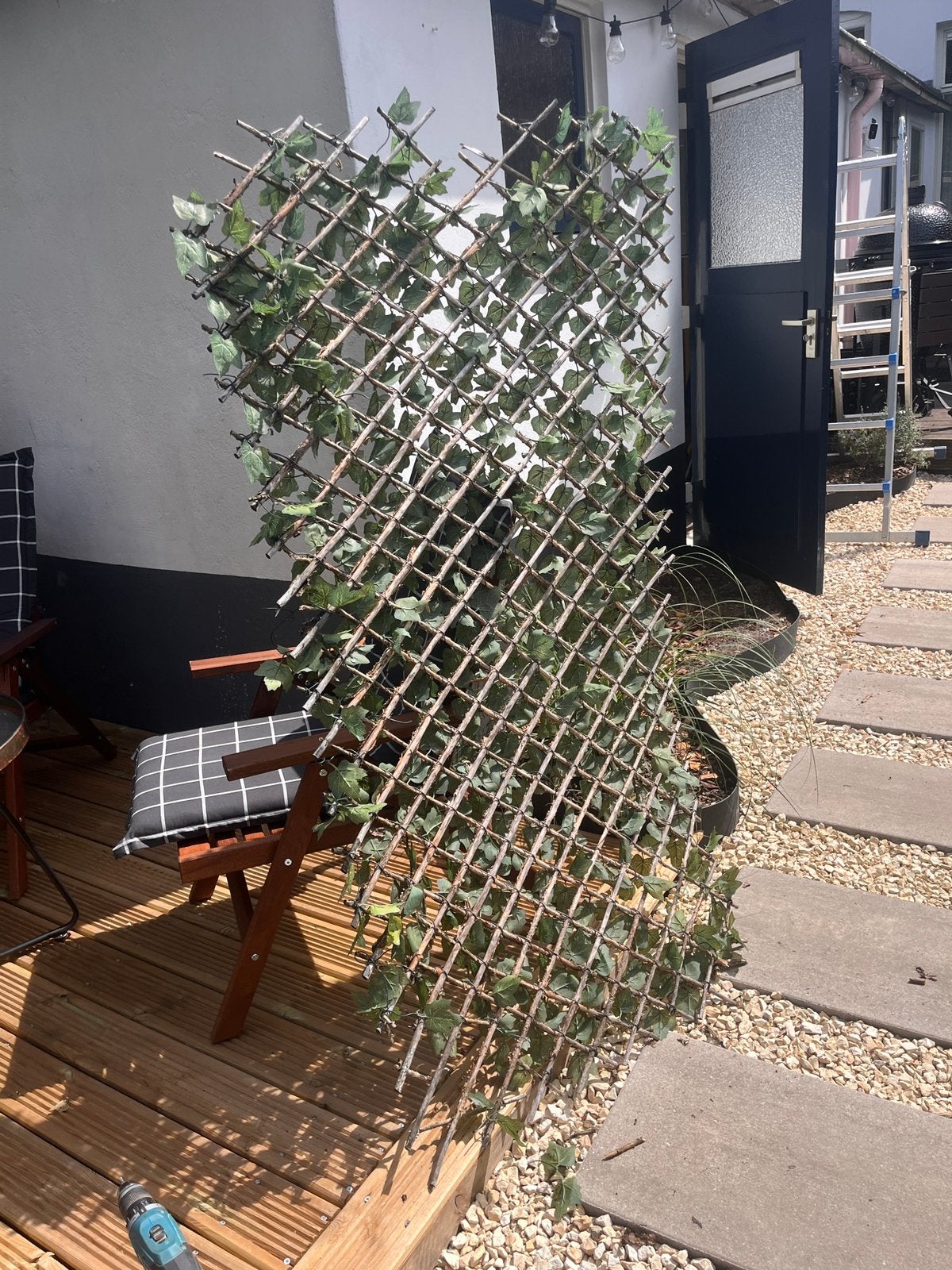 Kunst blad schutting delen, Tuin en Terras, Schuttingen, Ophalen, Minder dan 3 meter, Hout, 1 tot 2 meter