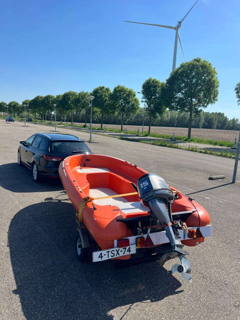 Jeanneau RigiflexCap 370 Boot + Yamaha 15PK 4 takt + trailer, Watersport en Boten, Speedboten, Ophalen, Zo goed als nieuw, Jeanneau