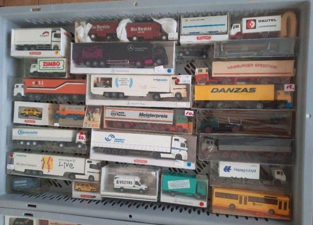 Wiking verzameling van +/- 25 stuks, Hobby en Vrije tijd, Modelauto's | 1:87, Ophalen of Verzenden, Gebruikt, Bus of Vrachtwagen