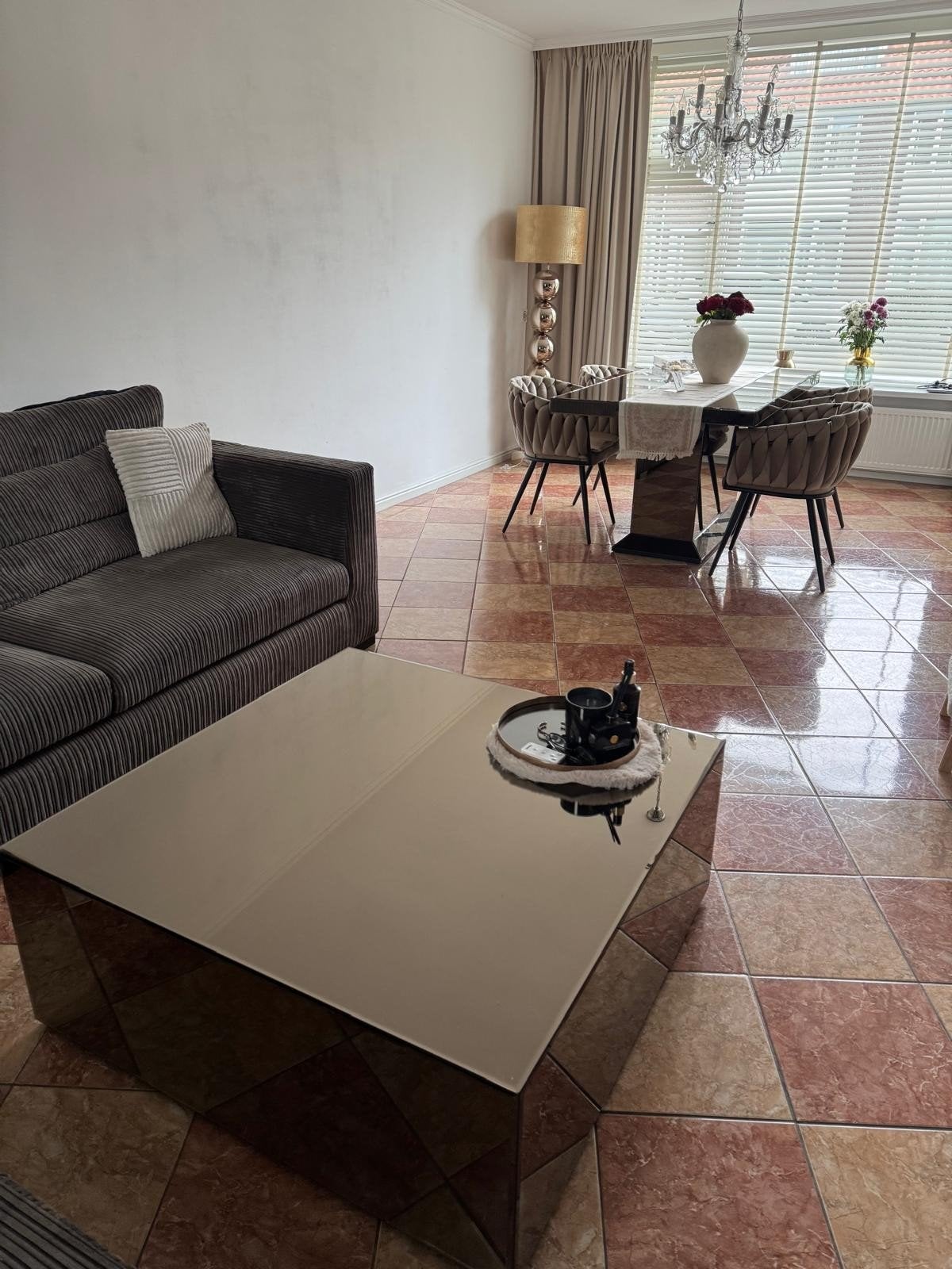 Ik verkoop  mijn mooi salon tafel een eettafel zonder stoele, Ophalen of Verzenden