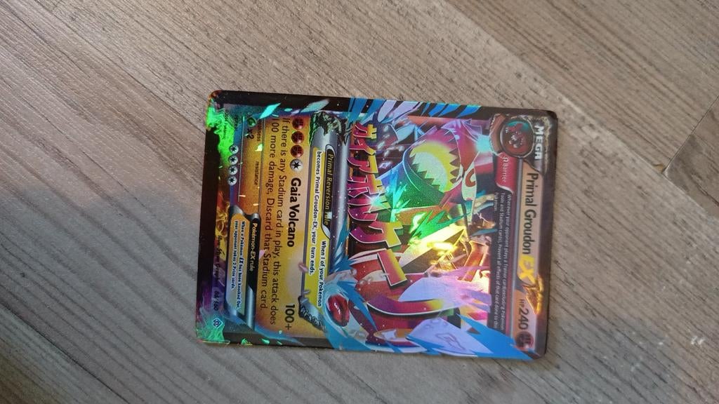 Pokémon Kaart Primal Groudon EX (Foil), Hobby en Vrije tijd, Verzamelkaartspellen | Pokémon, Ophalen of Verzenden, Zo goed als nieuw