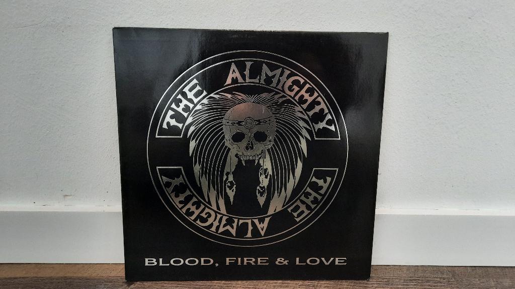 The Almighty ‎- Blood, Fire & Love LP Plaat, Hard Rock, Cd's en Dvd's, Vinyl | Hardrock en Metal, Ophalen of Verzenden, 1980 - 1989