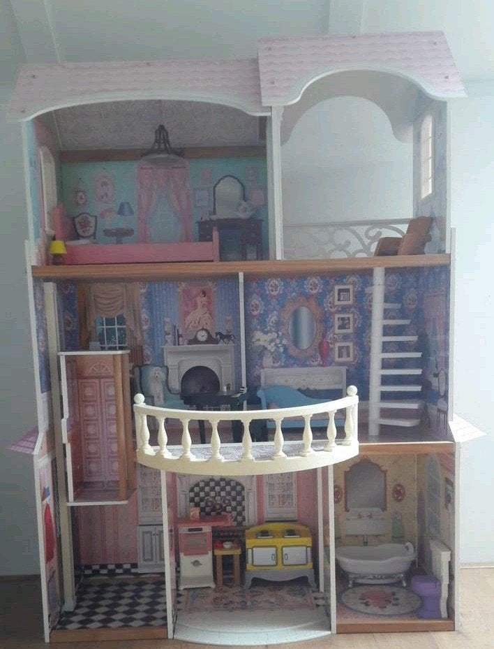 Barbiehuis groot, Kidkraft, Ophalen, Gebruikt, Poppenhuis