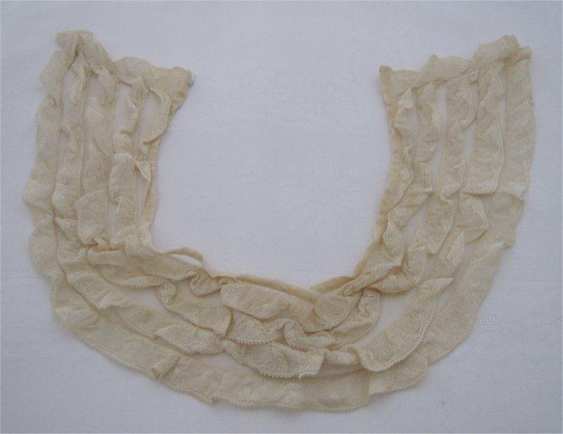 Antieke kraag van cremekleurig kant, Ophalen of Verzenden