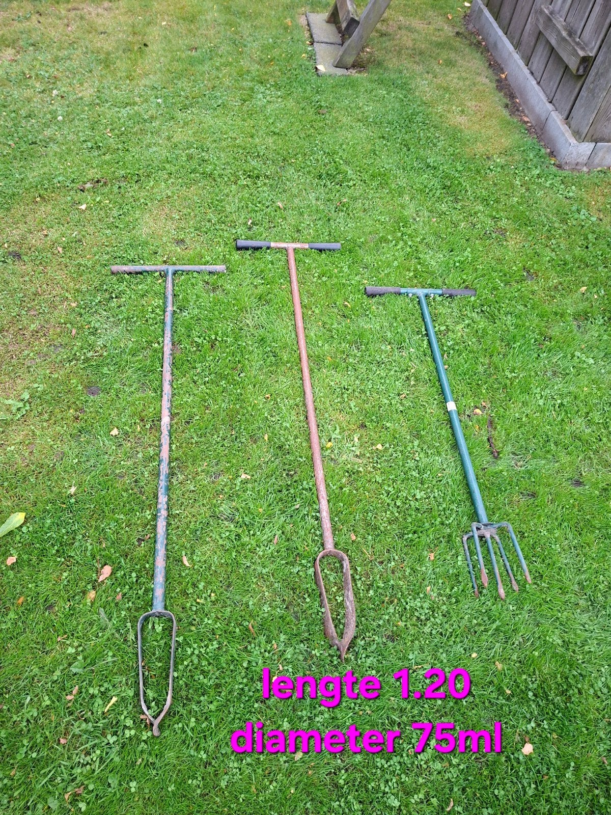 Grondboor voor 7cm palen en grondwoeler, Tuin en Terras, Ophalen of Verzenden, Gebruikt, Grondboor