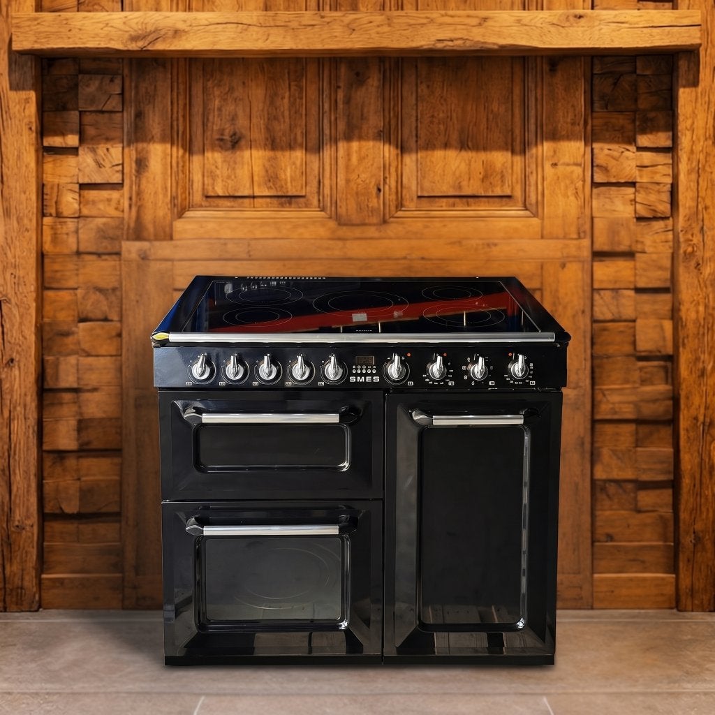 Smeg Victoria 100 cm · INDUCTIE -zwart · met conditierapport, 60 cm of meer, Refurbished, Ophalen of Verzenden, Gas