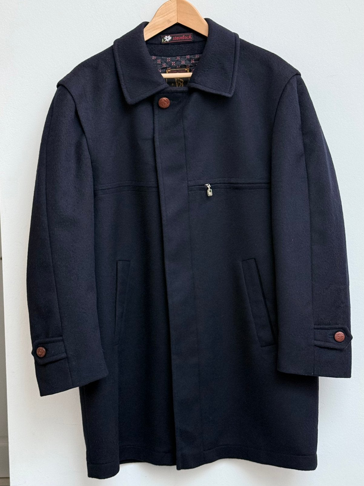 Steinbock Innsbruck Himalaya Loden Wollen Jas maat XL, Ophalen of Verzenden, Zo goed als nieuw, Maat 56/58 (XL), Blauw