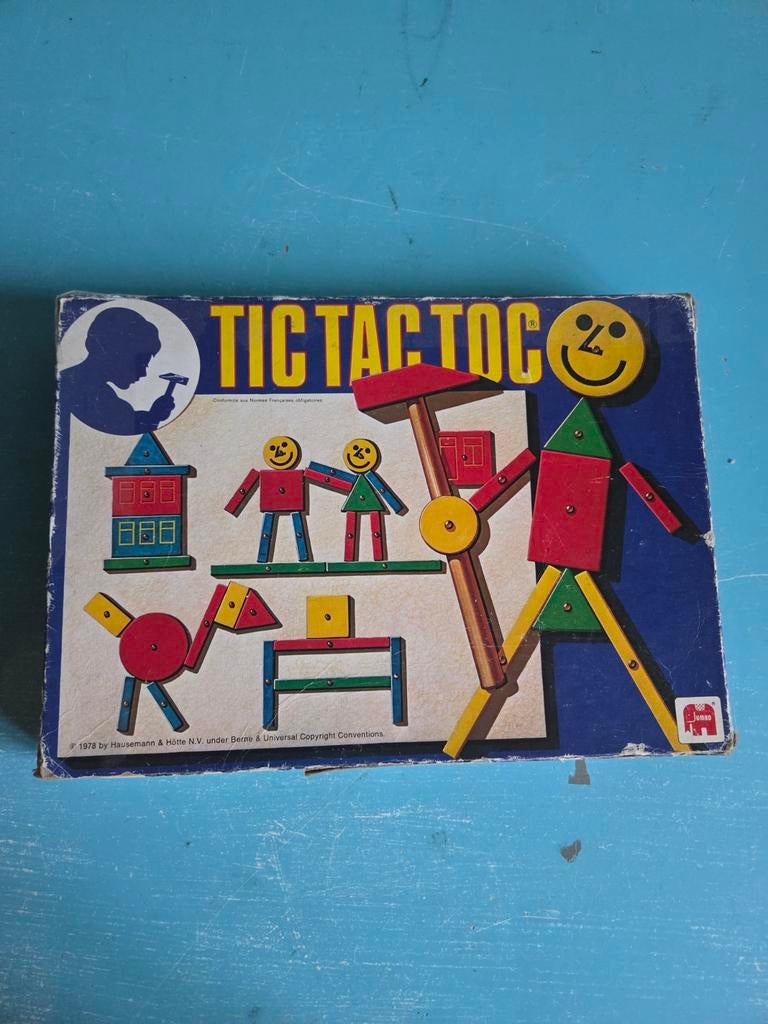 Vintage Tic Tac Toc Hamer en Spijker Speelgoed (1972), Ophalen of Verzenden, Gebruikt, Bouwen