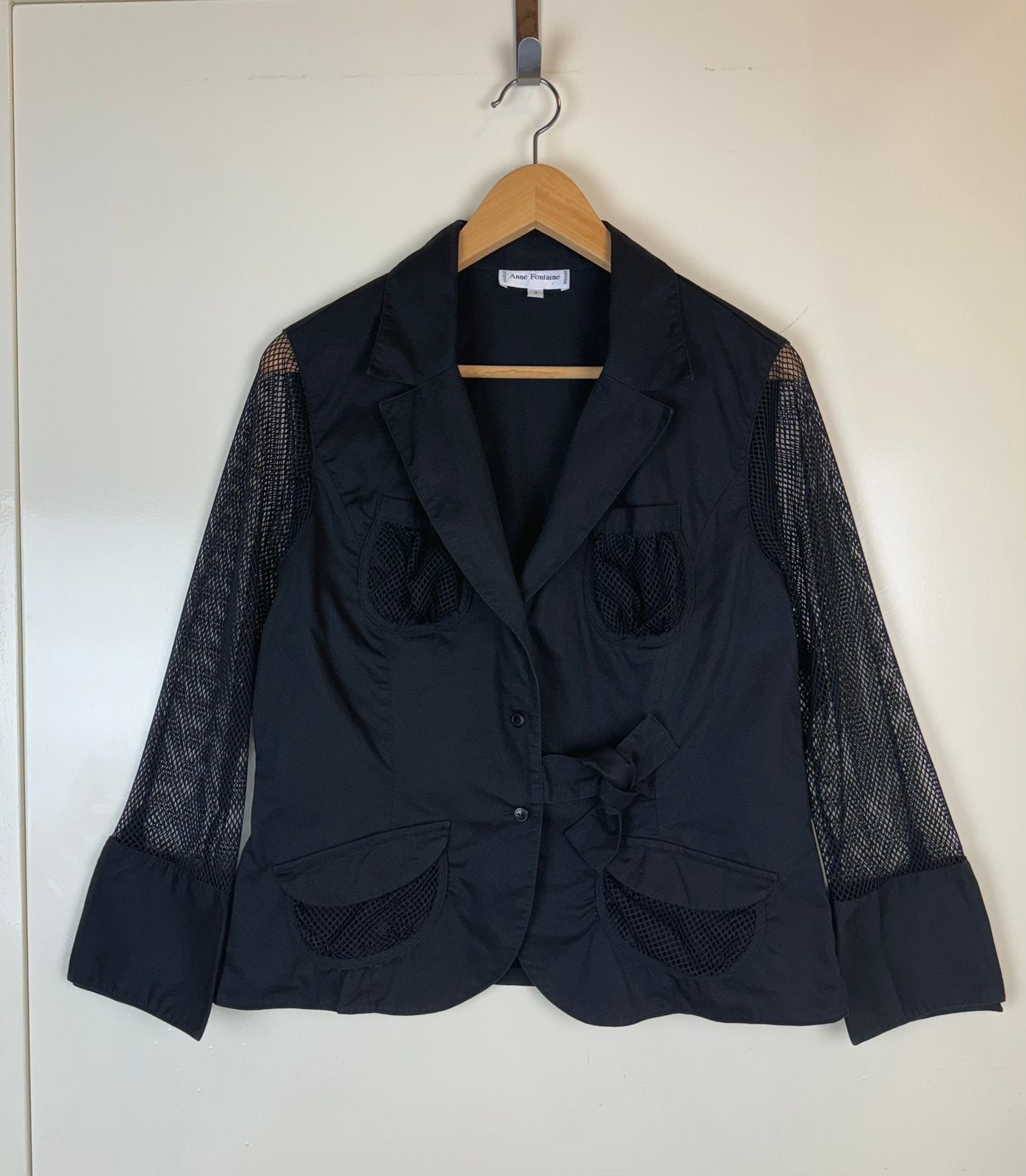ANNE FONTAINE black gothic Avant Garde jacket blazer net, Maat 38/40 (M), Zwart, Ophalen of Verzenden, Zo goed als nieuw