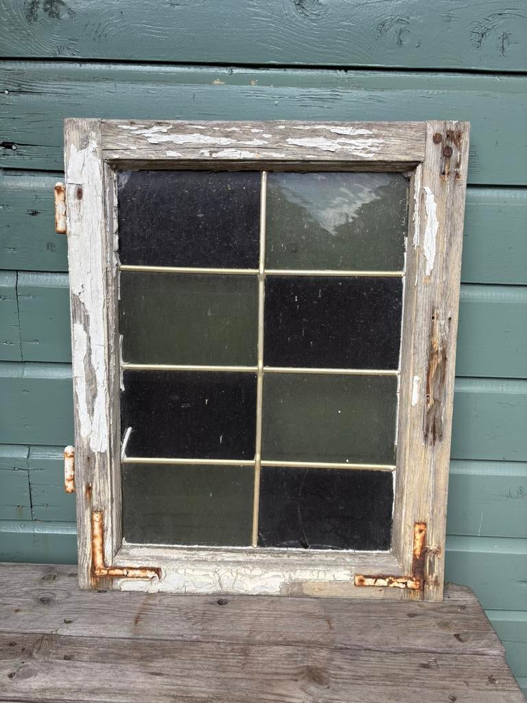 Oud glas in loodraam, Doe-het-zelf en Verbouw, Glas en Ramen, Ophalen, Zo goed als nieuw, Minder dan 80 cm
