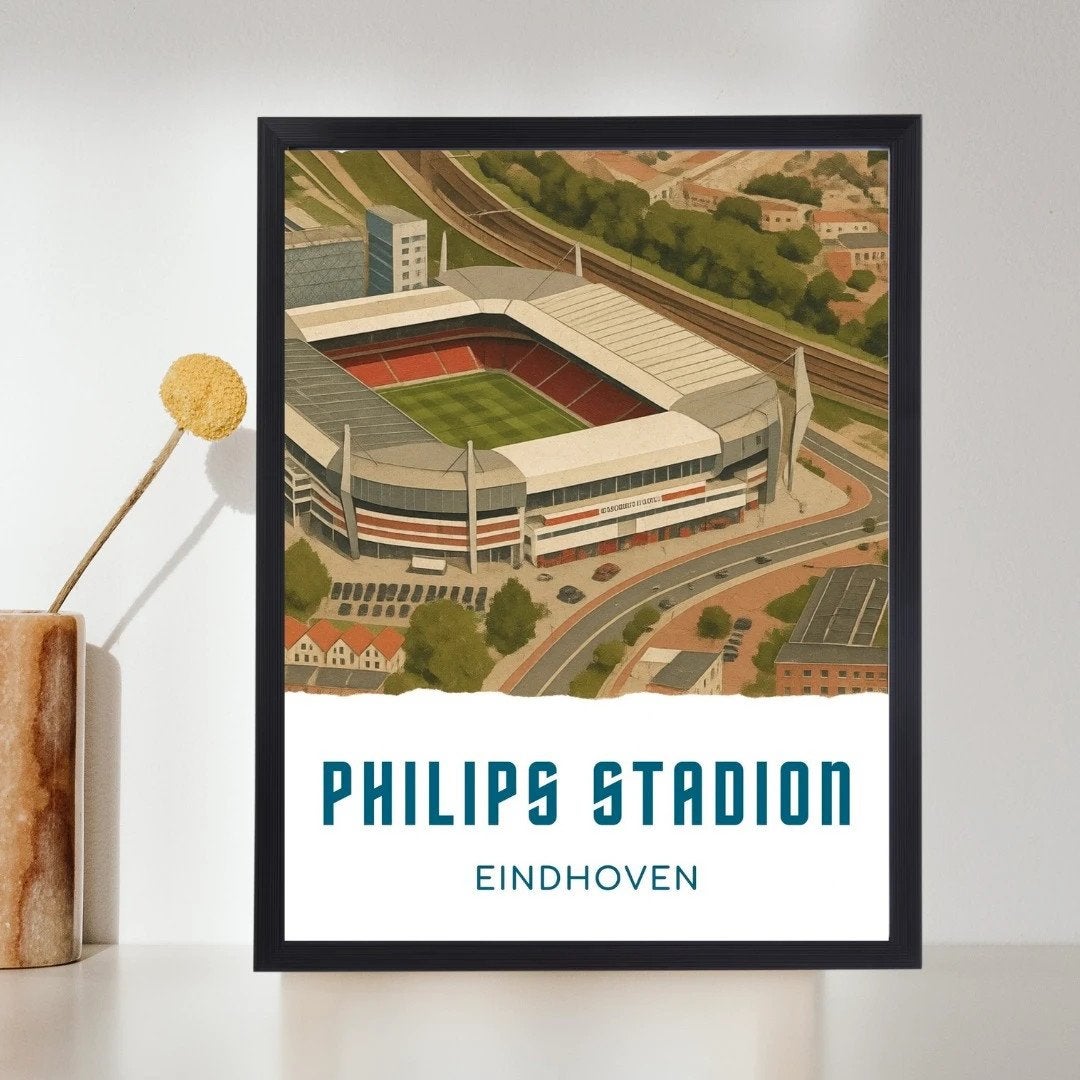 PSV Philips Stadion A4 poster met lijst, Ophalen of Verzenden
