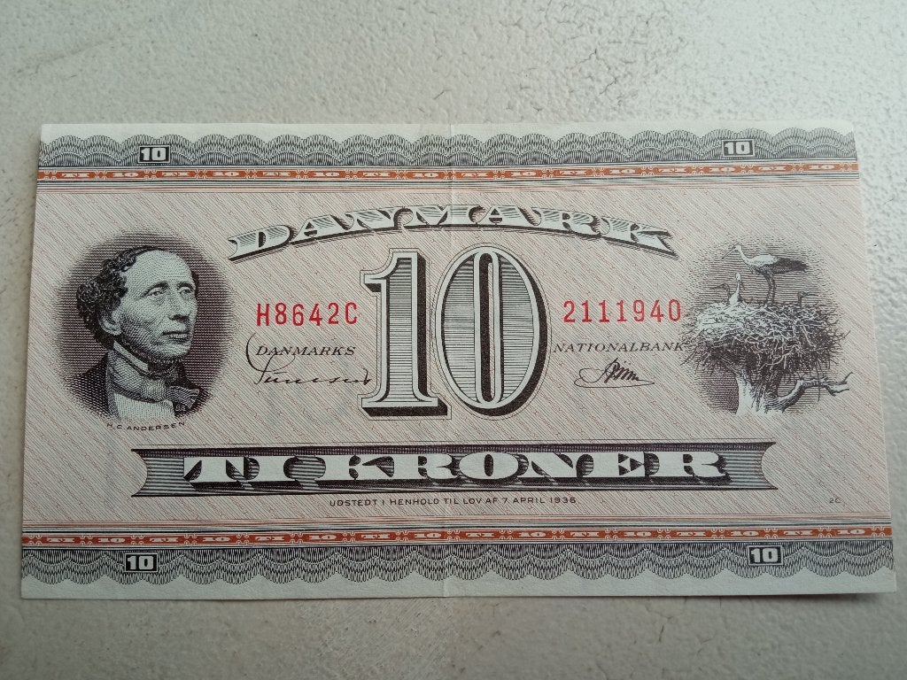 Denemarken 10 kronen 1964., Postzegels en Munten, Bankbiljetten | Europa | Niet-Eurobiljetten, Ophalen of Verzenden, Overige landen