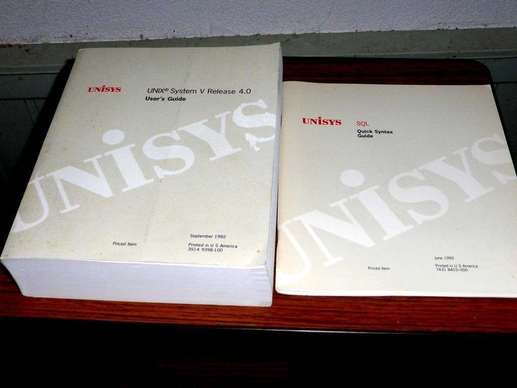 Unisys UNIX System V Release 4.0 - Users guide en SQL guide, Boeken, Informatica en Computer, Ophalen of Verzenden, Zo goed als nieuw