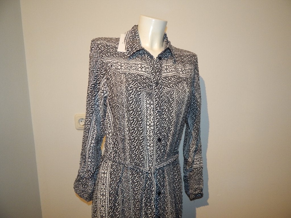 Dante 6 maxi dress zwart wit door knoop model Nieuw 3/40, Kleding | Dames, Verzenden, Wit, Nieuw, Onder de knie