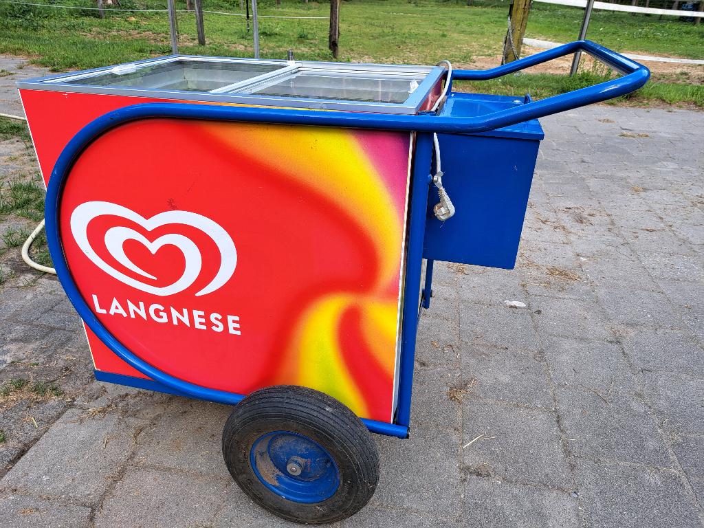 IJskar voor verpakt ijs, Ophalen, Gebruikt