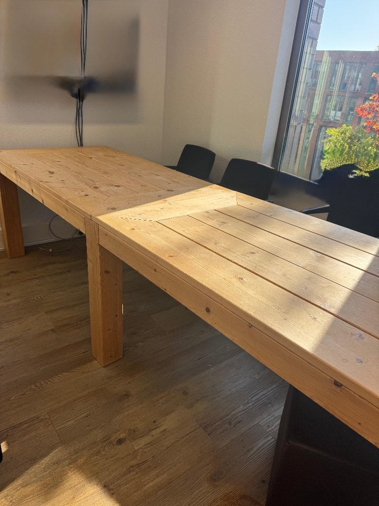 Grote tafel van Hout - 3 meter lang, Ophalen, Gebruikt, 200 cm of meer, 50 tot 100 cm