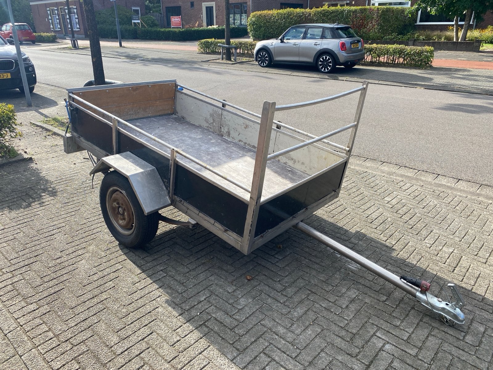 Gebruikte RVS aanhanger - 109x196cm, Ophalen, Gebruikt