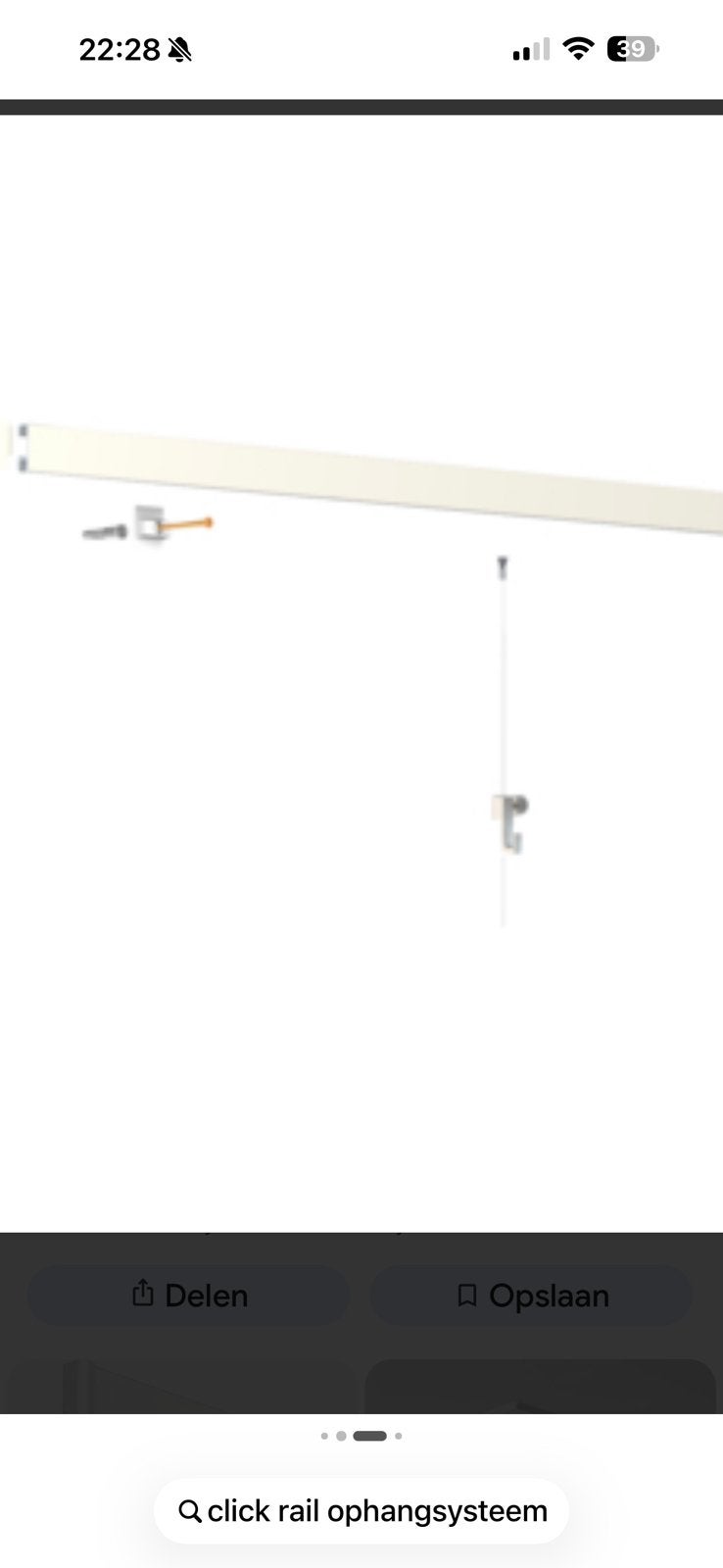 Click Rail Ophangsysteem 2m - Eenvoudig & Gebruiksvriendelij, Ophalen, Metaal of Aluminium, Nieuw, 125 cm of meer