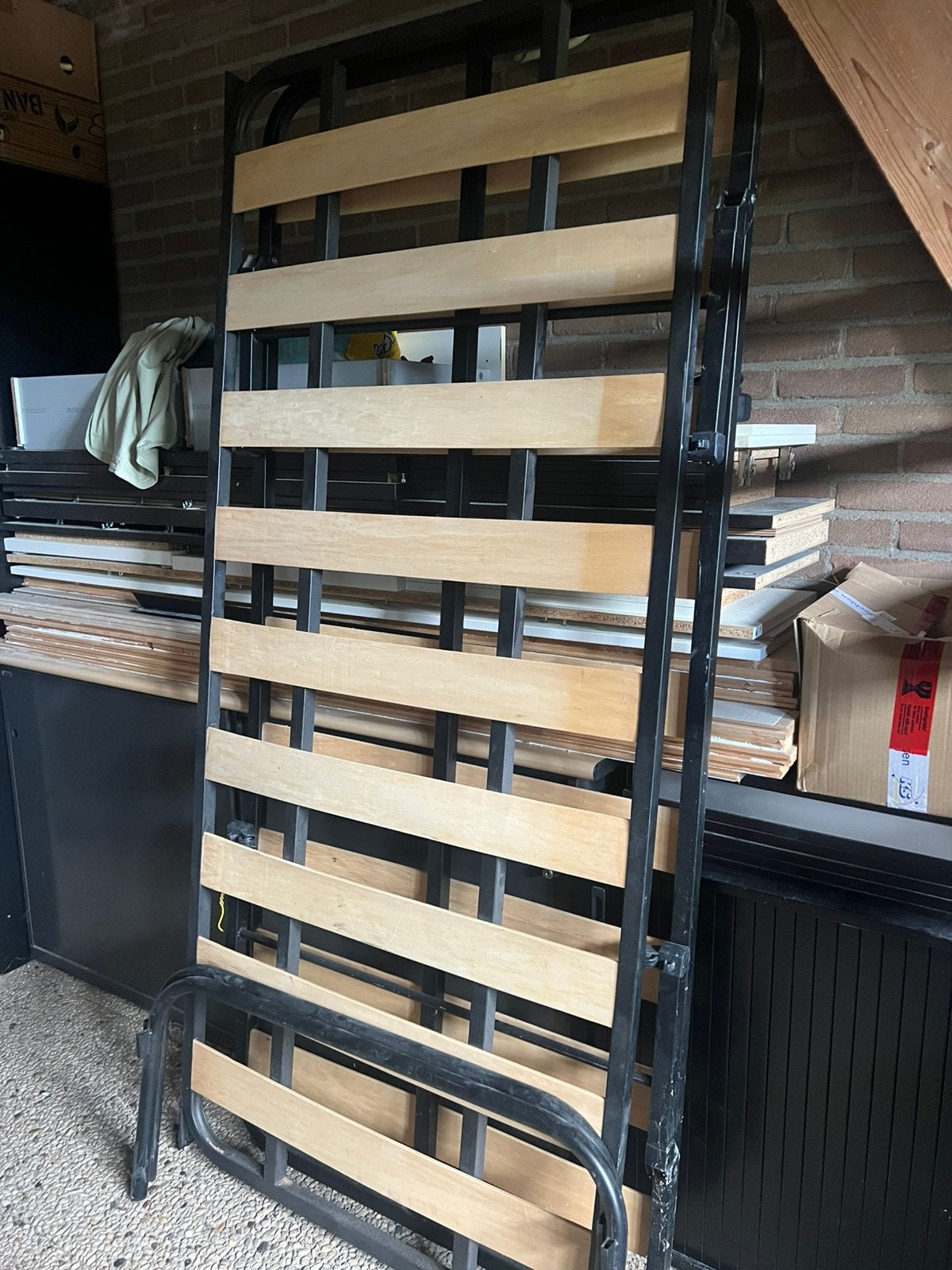 Logeerbed twee keer 90-180 cm, Ophalen, Gebruikt, 90 cm, Tweepersoons