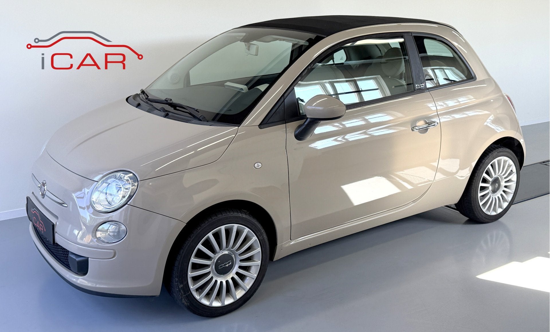 Fiat 500C 1.2 Cappuccino-Cabrio-91.000KM-Carplay (bj 2013), Dealer onderhouden, Gebruikt, 4 cilinders, Cabriolet
