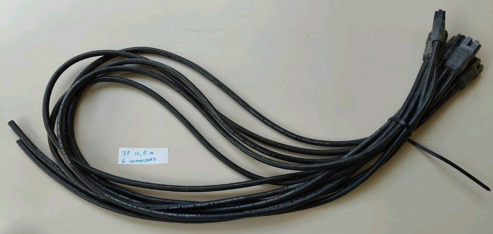 Enphase Q-kabel 3-fase, 6 connectoren, 12,8 meter, Verzenden, Nieuw, Enphase, Kabel of Snoer