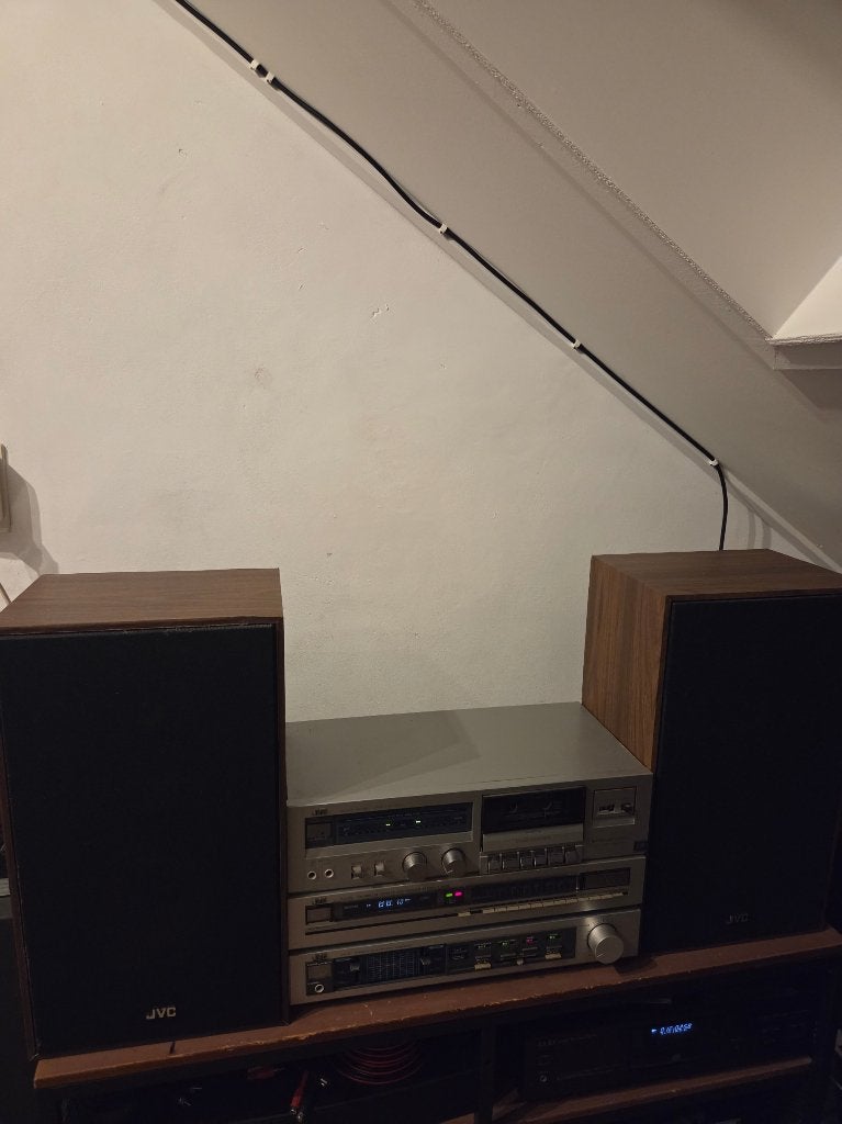 JVC stereo set met luidsprekers, JVC, Losse componenten, Zo goed als nieuw, Ophalen