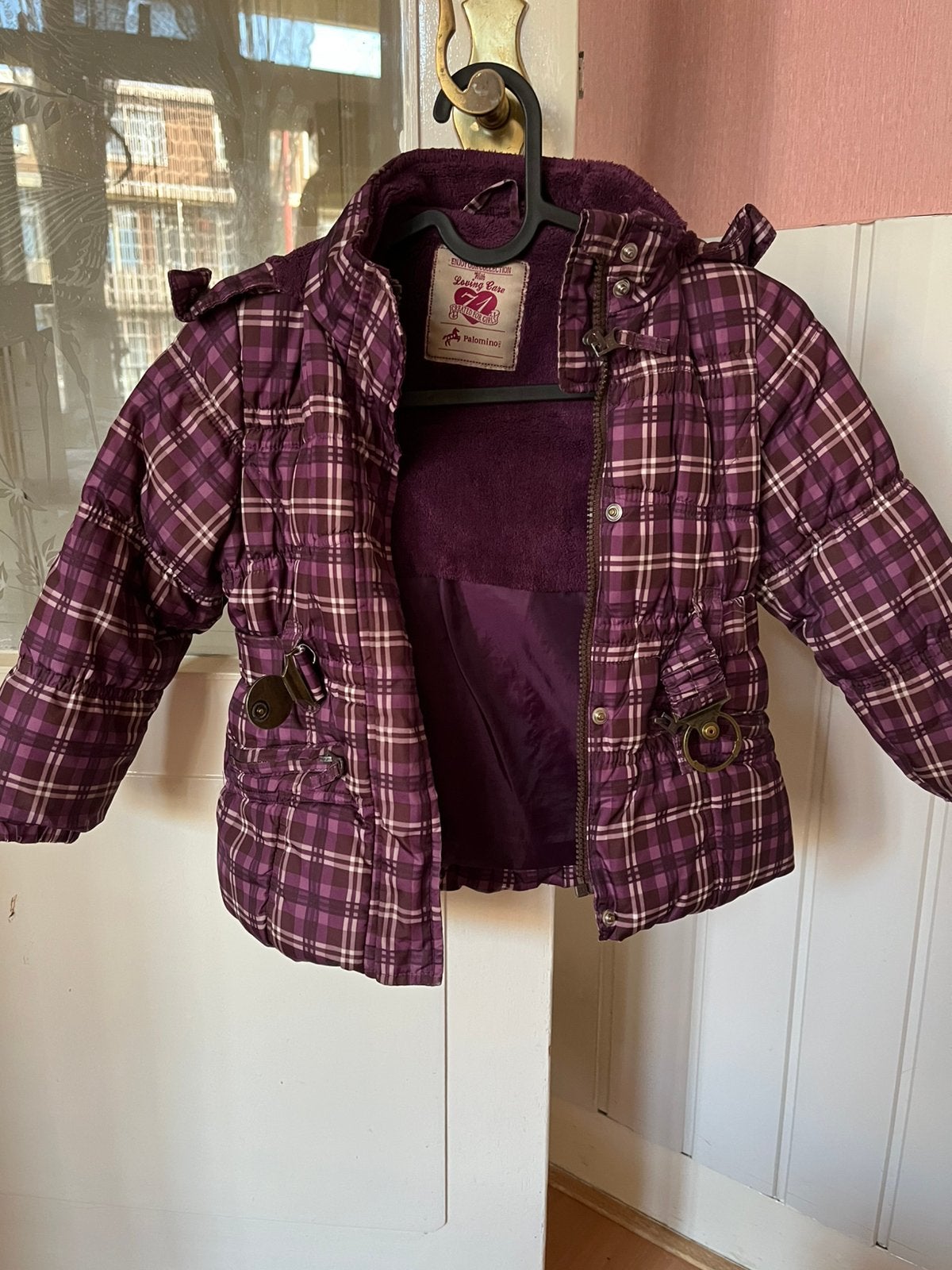 Meisjes winterjas bordeau kleur mt 104, Ophalen of Verzenden, Zo goed als nieuw, Meisje, Jas