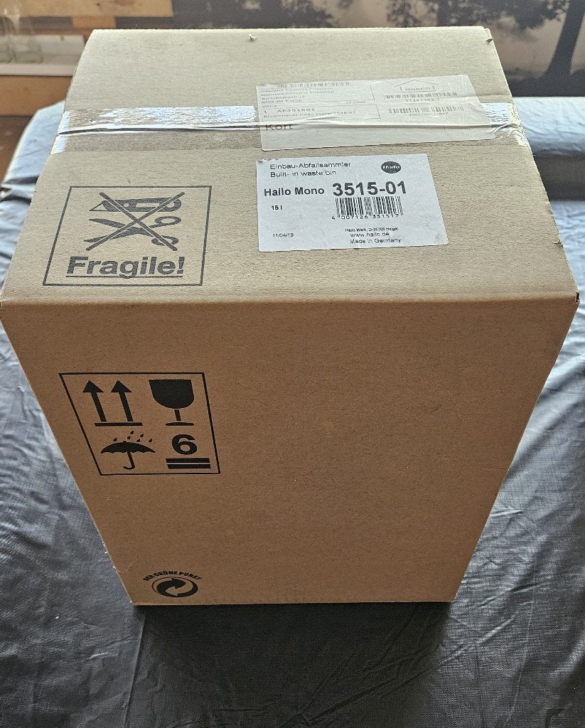 Nieuwe Hailo inbouw afvalemmer 15L   AE351501, Meerkleurig, Nieuw, 50 tot 100 cm, Info@hailo.de