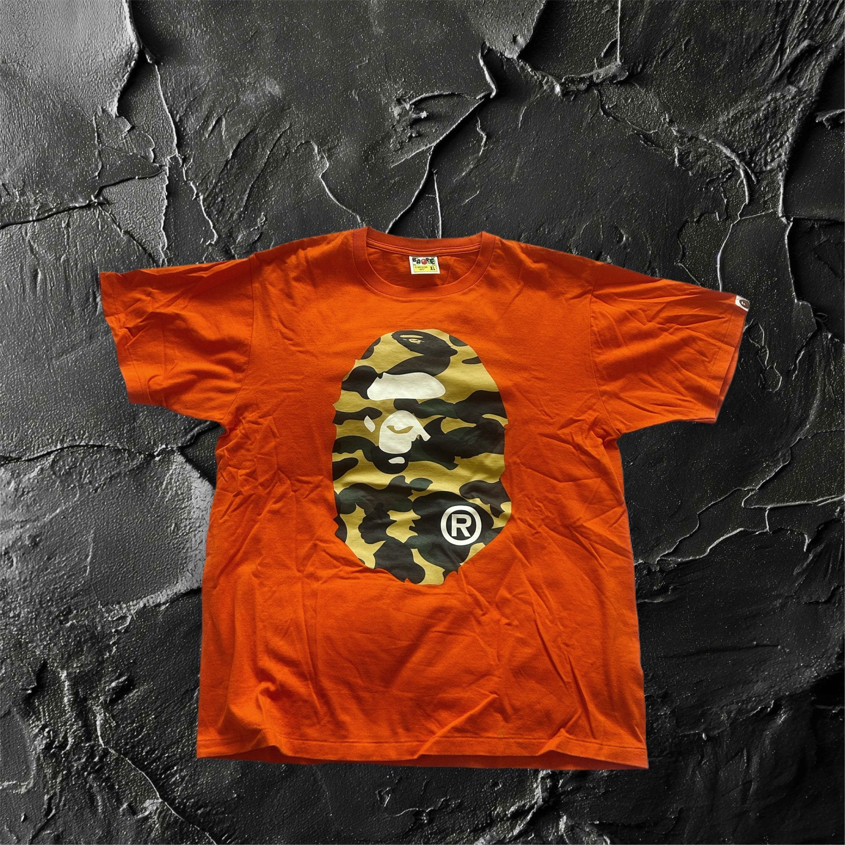 BAPE 1st Camo Big Ape Head Tee Orange/Yellow, Ophalen, Nieuw, Maat 56/58 (XL), Oranje