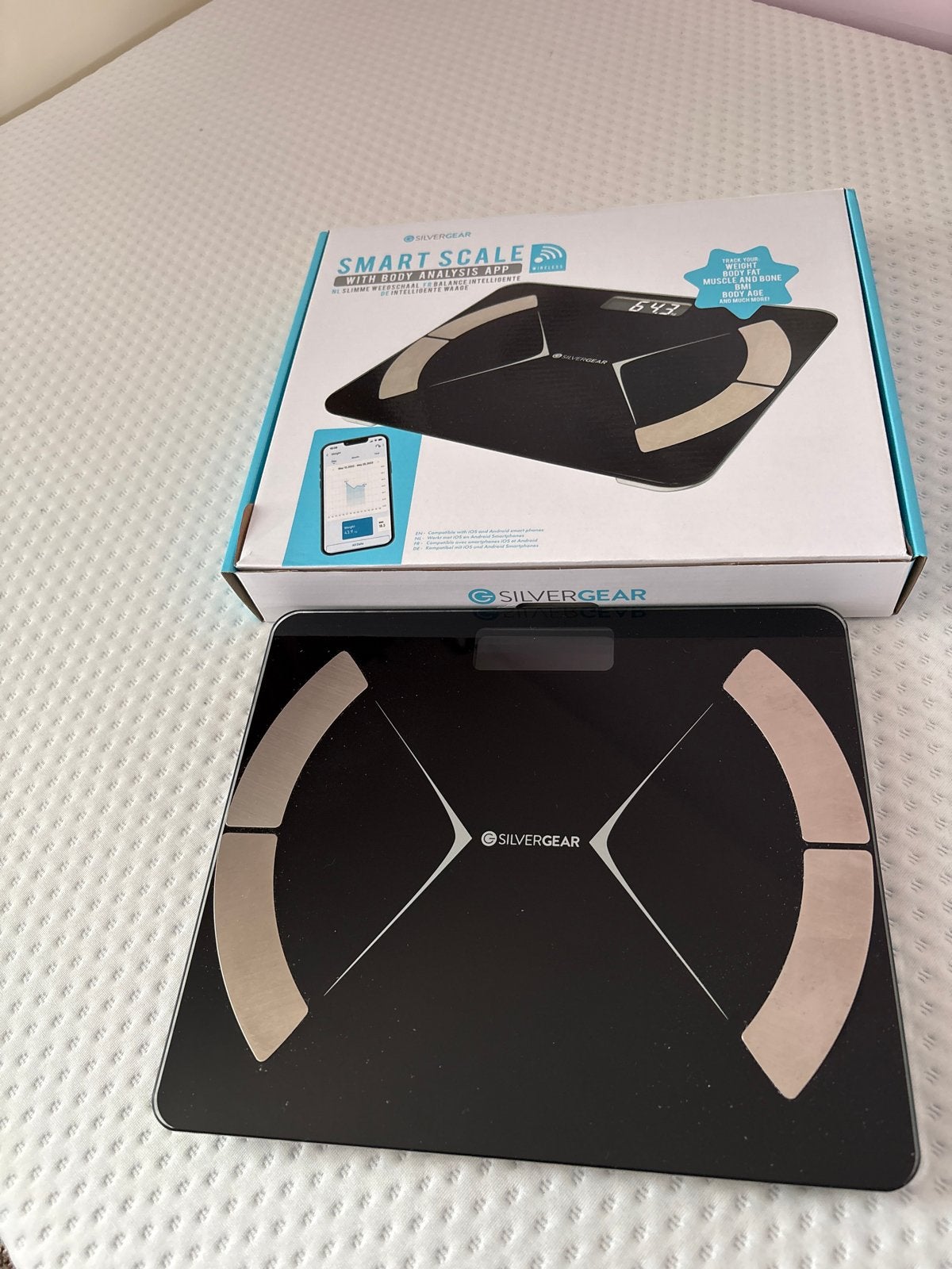Silvergear Smart Scale met Body Analysis App - Nieuw, 1 tot 500 gram, Nieuw, 100 kg of meer, Ophalen of Verzenden